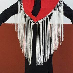 Pañoleta roja hecha por Mónica Vázquez